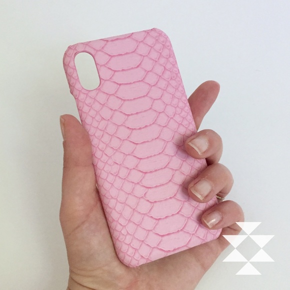 Accessories - Pink Snake Pattern iPhone X case